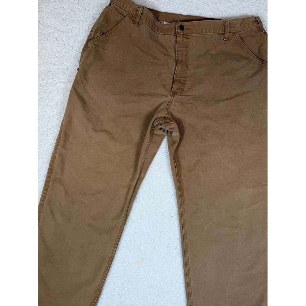 Carhartt Vintage 42x32 Washed Duck Work Dungaree Pants Mens B11 Brown